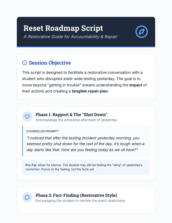 Reset Roadmap Script