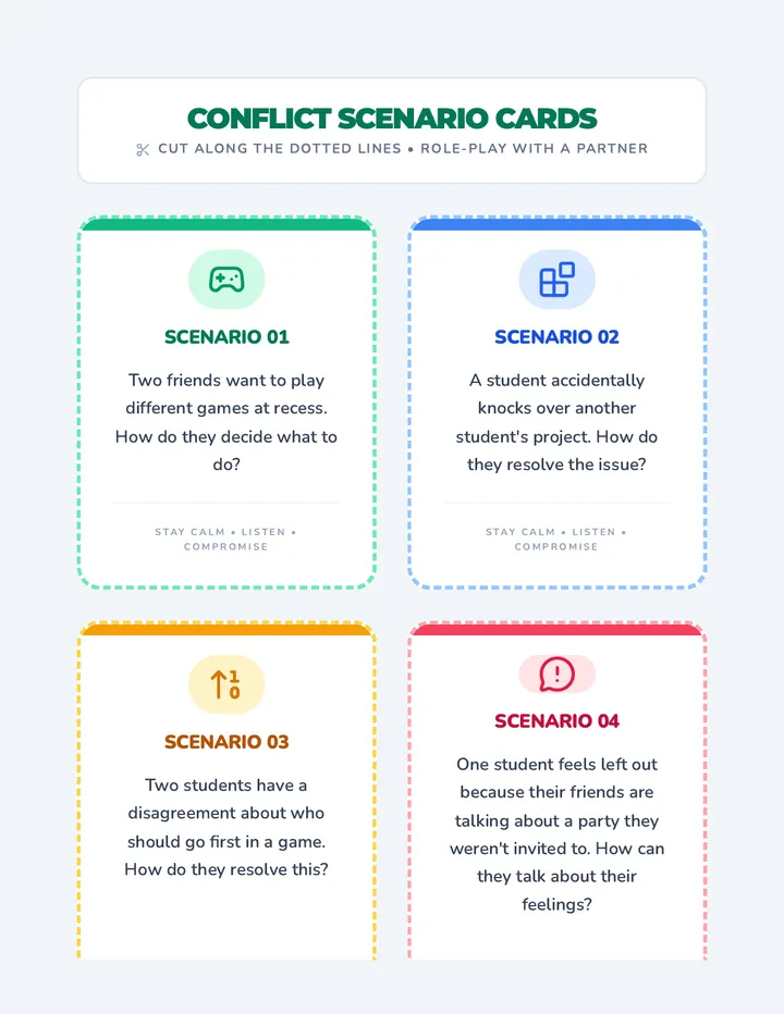 Conflict Scenario Cards