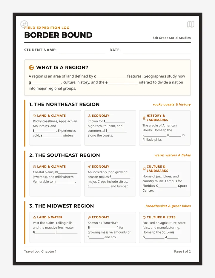 Border Bound Handout
