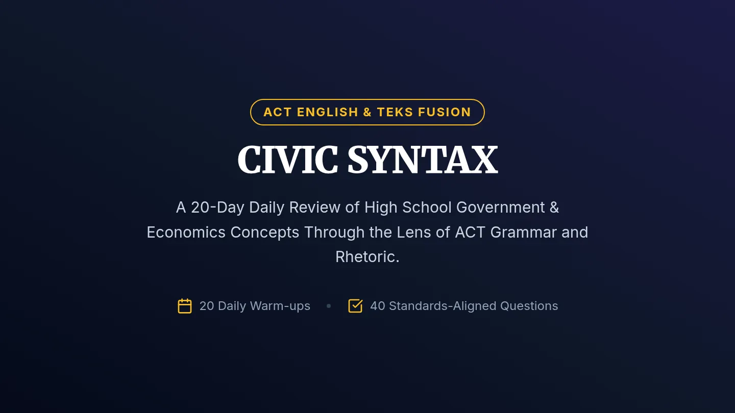 Civics Syntax Daily Warmups Slides