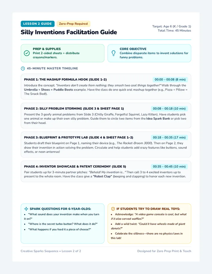 Silly Inventions Teacher Guide