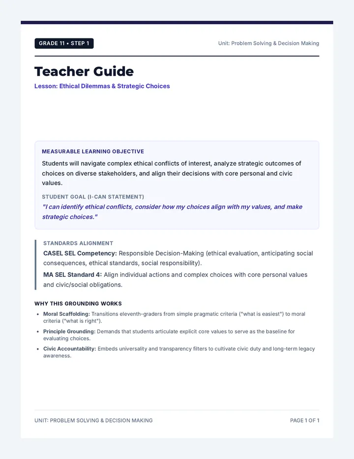 Grade 11 Teacher Guide