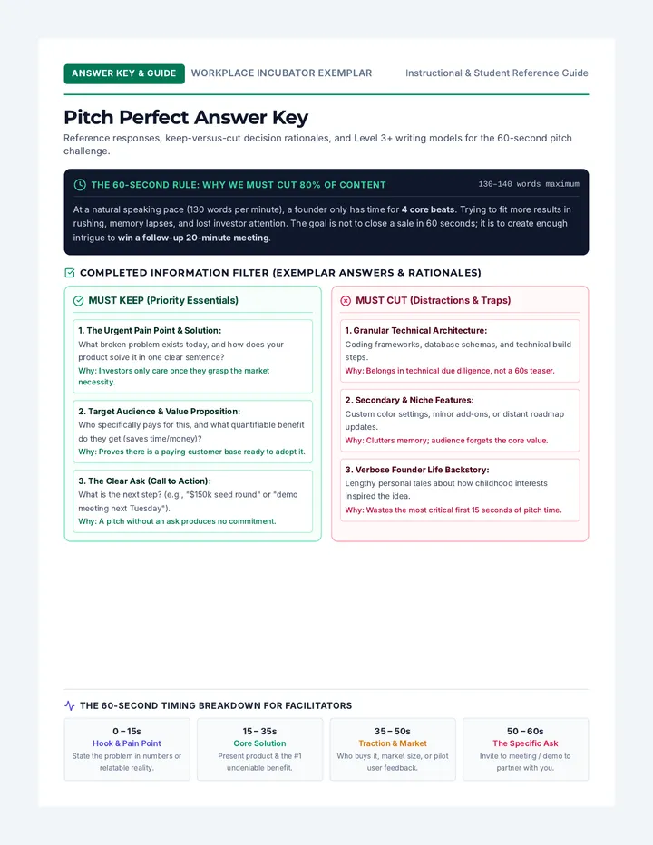 Pitch Perfect Answer Key