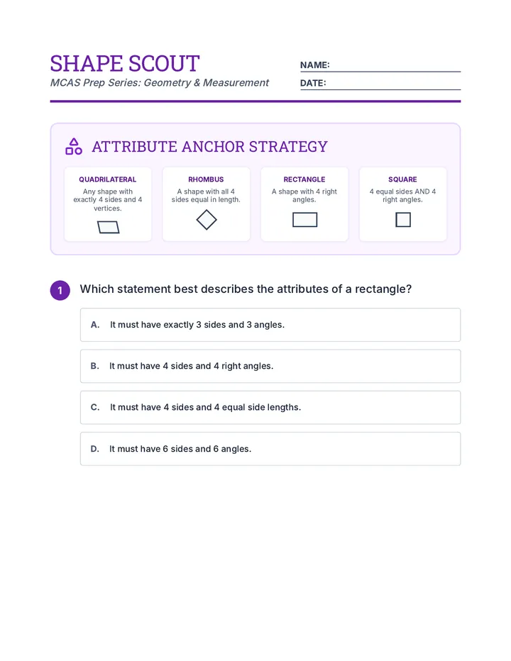 Shape Scout Worksheet