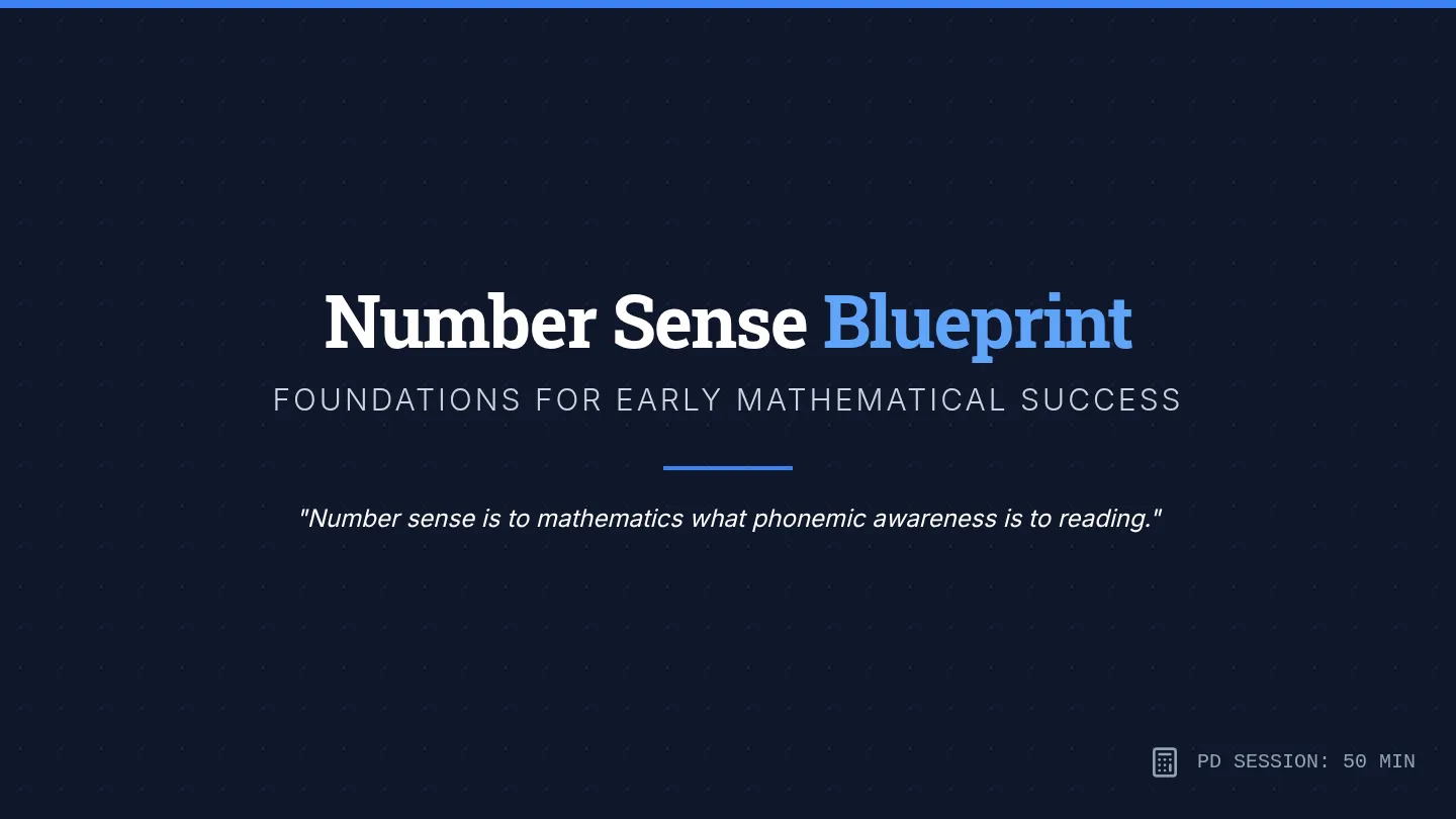 Number Sense Slides