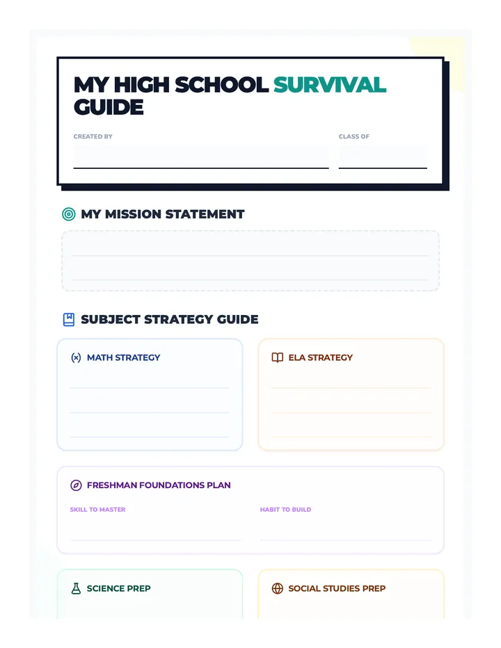 Survival Guide Template Document page 1