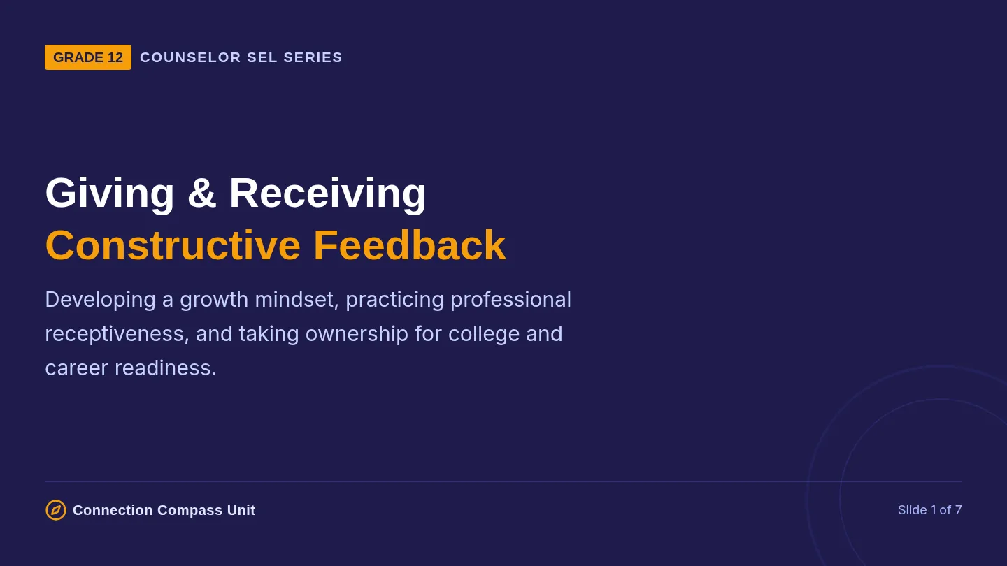 Constructive Feedback Slides