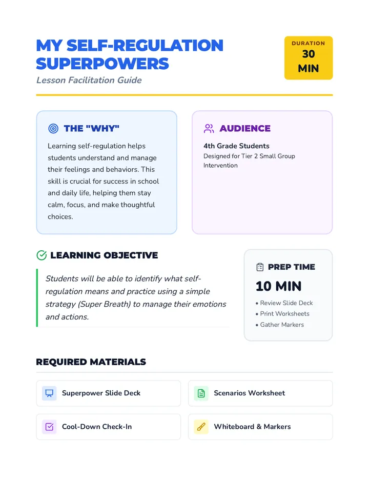 Superpowers Lesson Plan