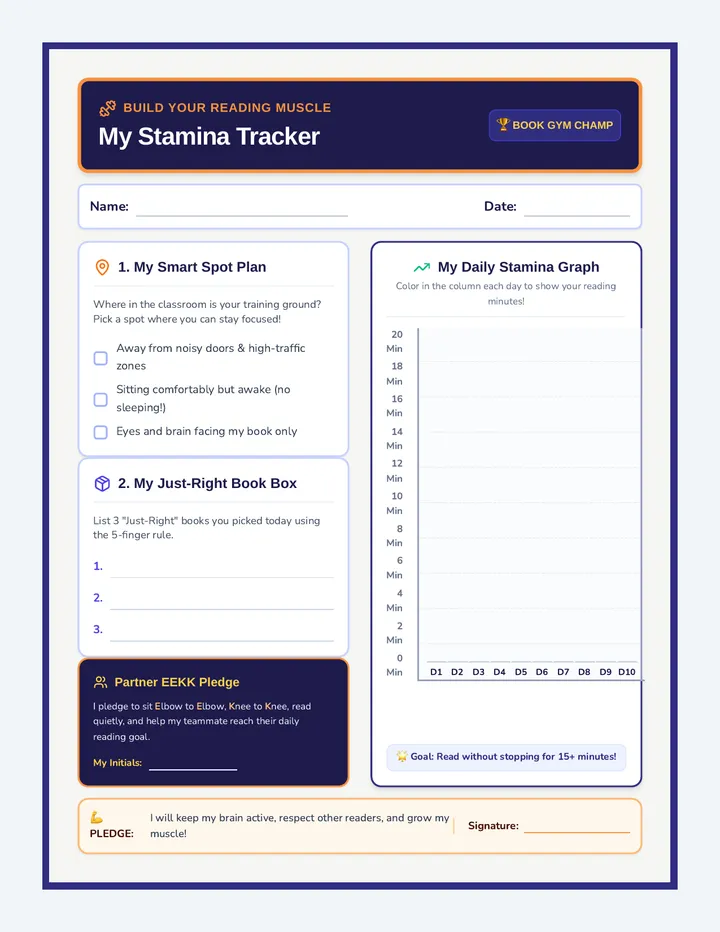 Stamina Tracker Worksheet