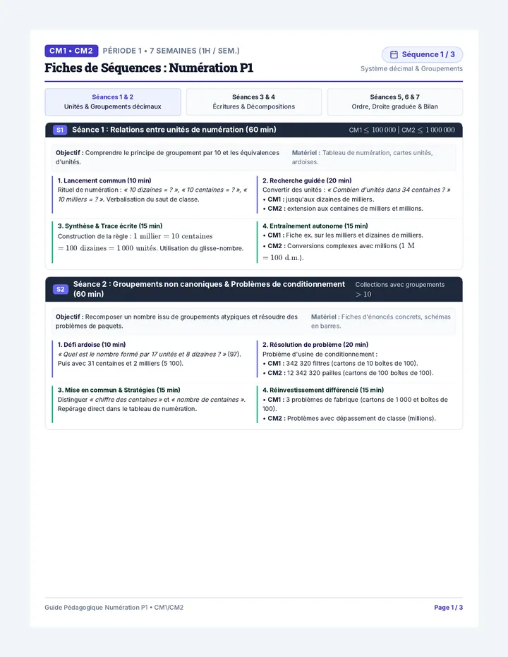 Séquences Période 1 Guide Pédagogique