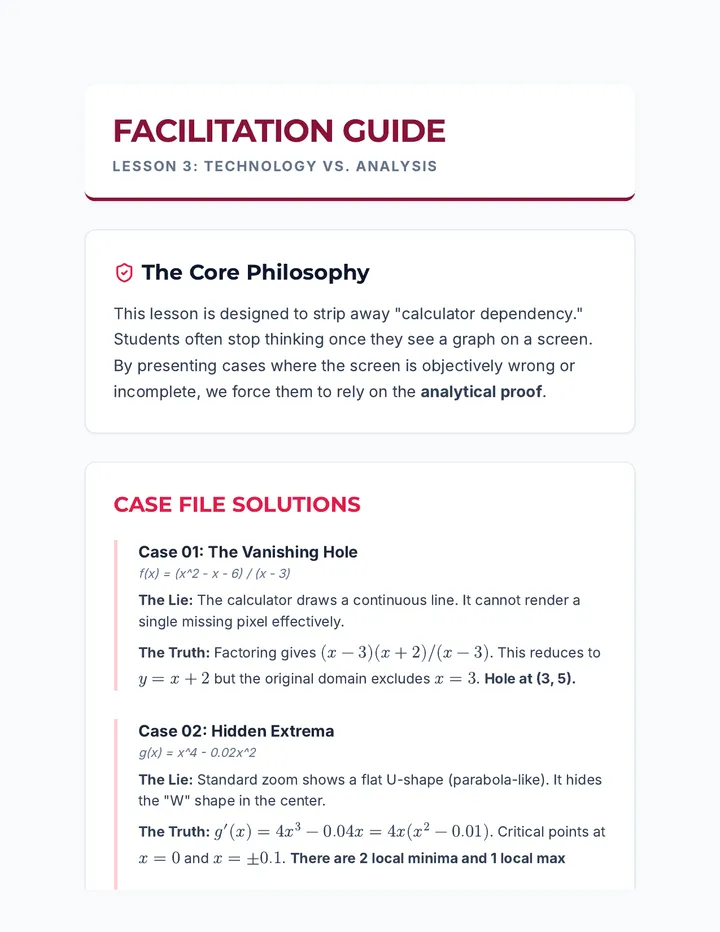 Calculator Lies Teacher Guide
