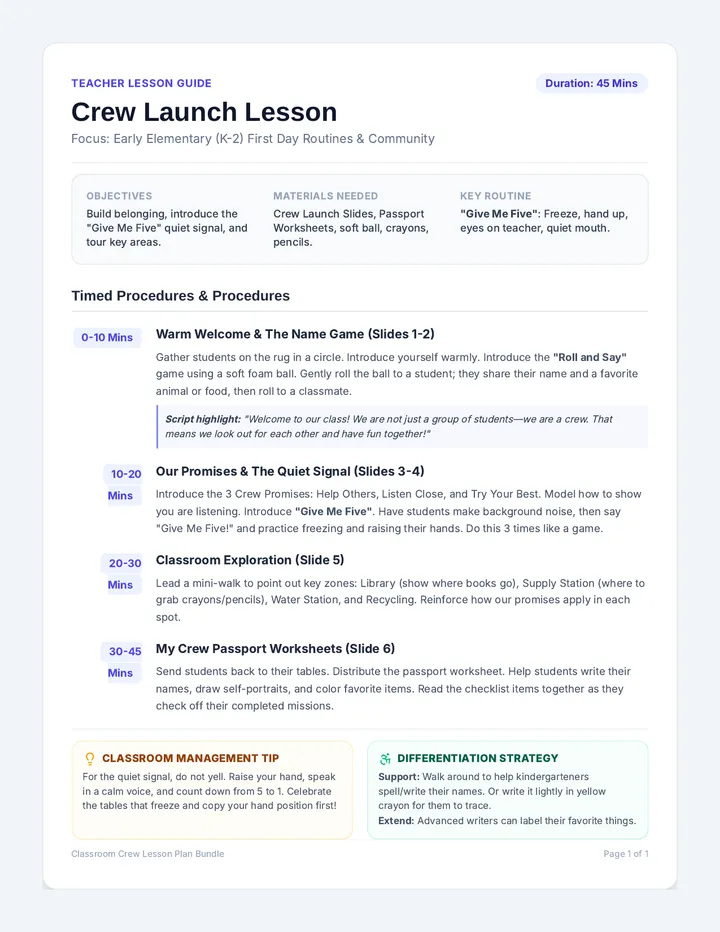 Crew Launch Guide