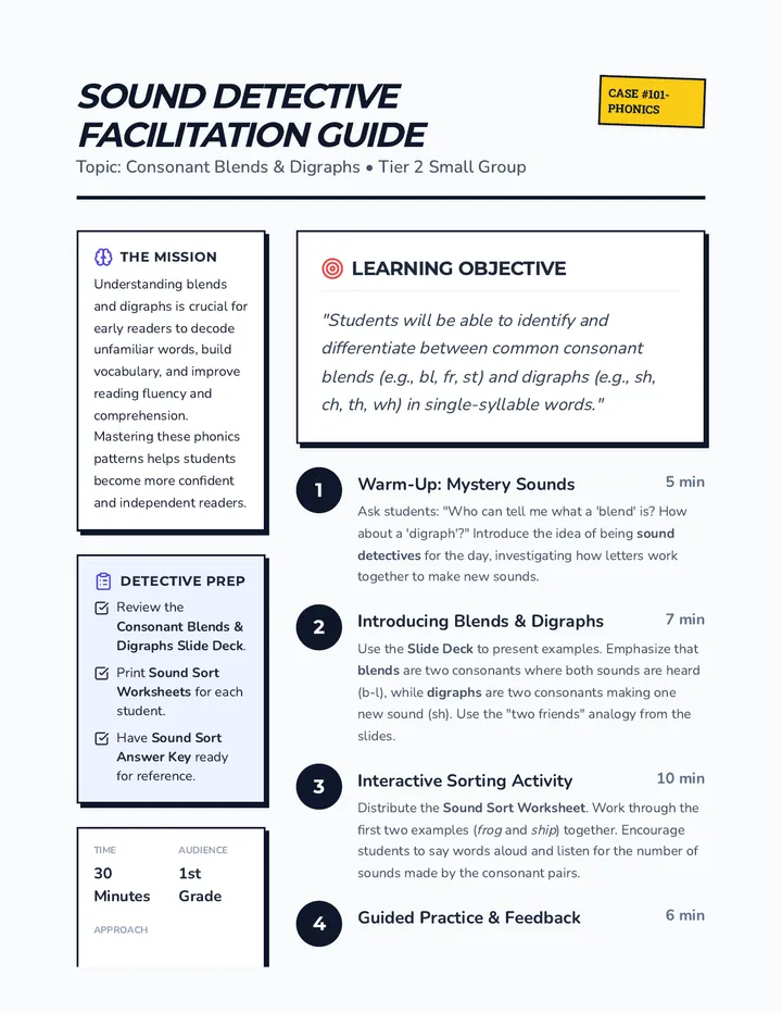 Sound Detective Facilitation Guide