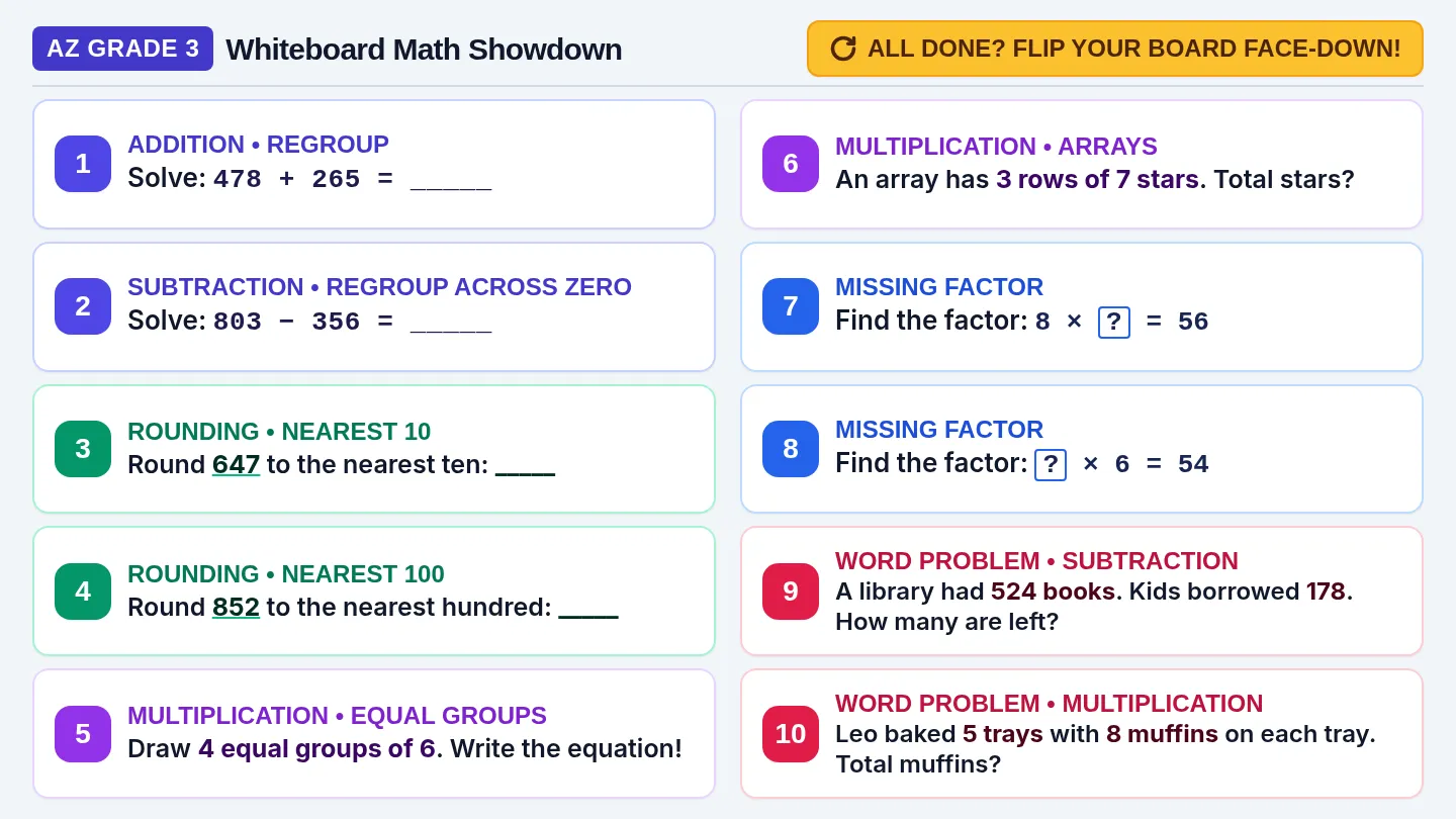 Whiteboard Math Showdown Slides