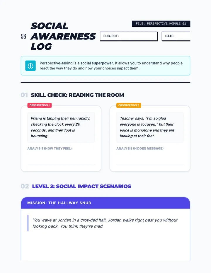 Social Awareness Log Revised