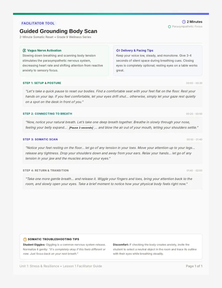 Guided Grounding Body Scan Script