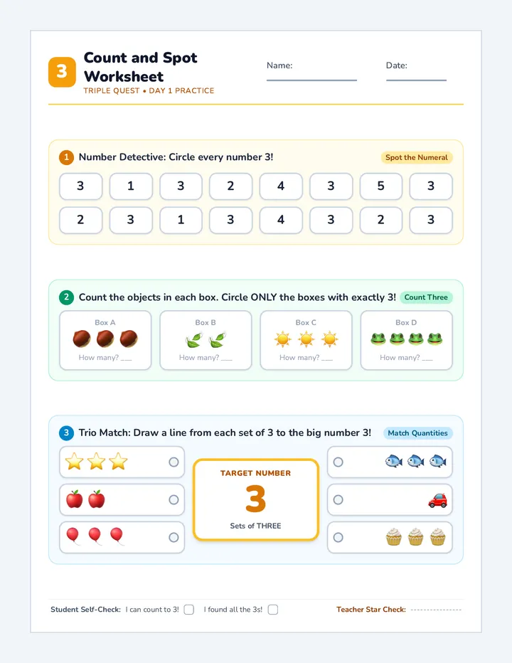 Count and Spot Worksheet
