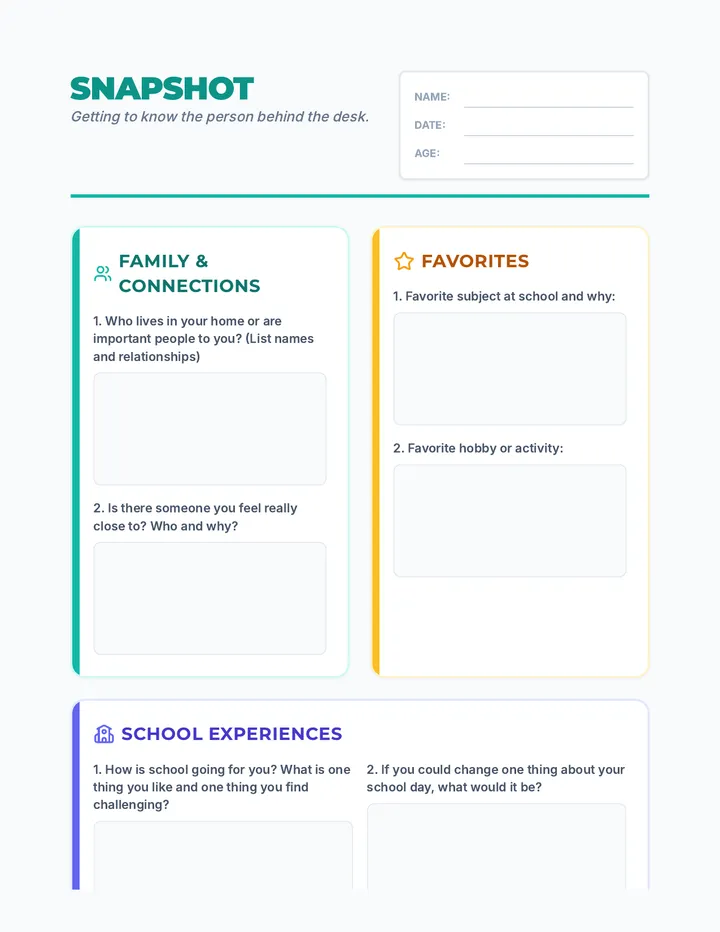 Snapshot Intake Form