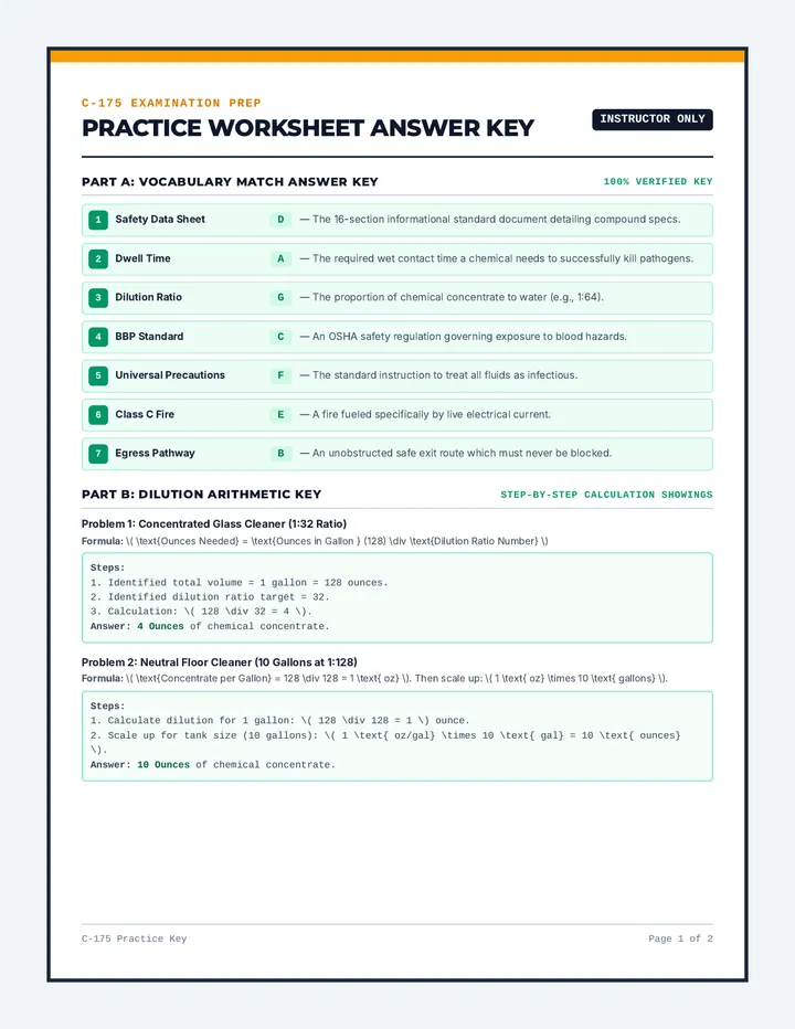 C175 Practice Answer Key page 1
