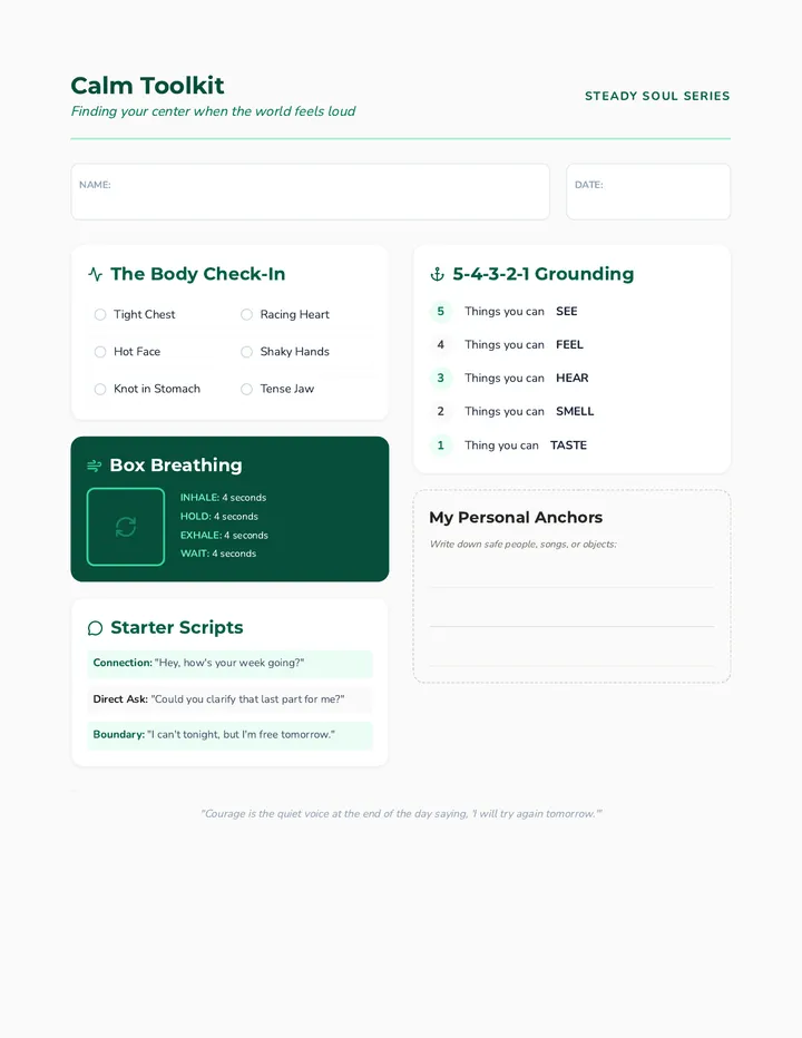 Calm Toolkit Handout