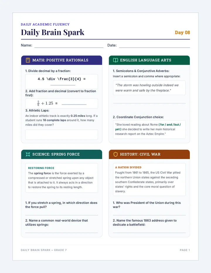 Day Eight Spark Worksheet