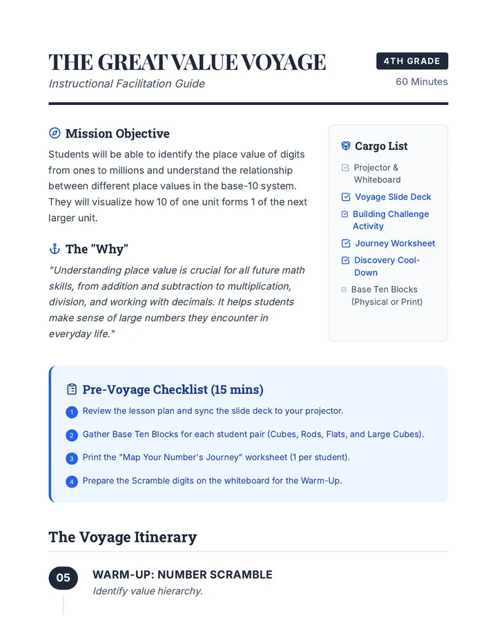 Value Voyage Lesson Plan