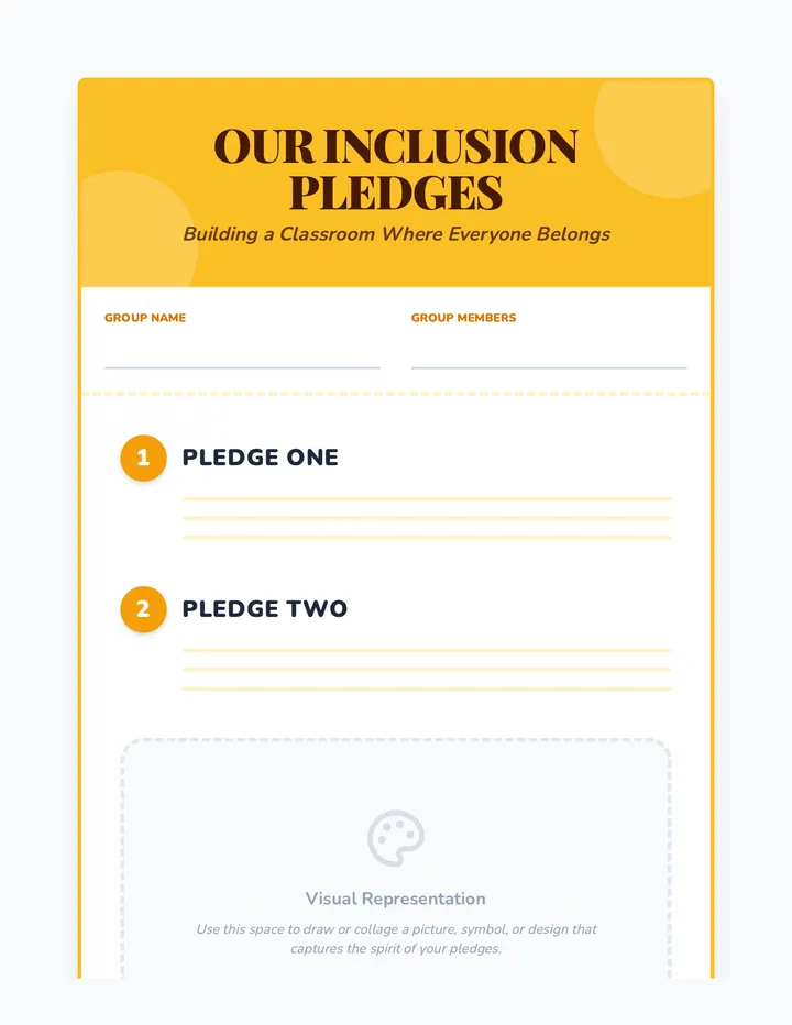 Pledge Poster Template