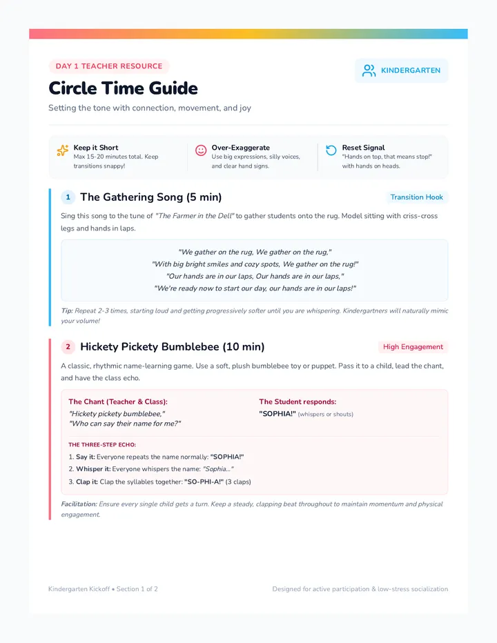 Circle Time Guide