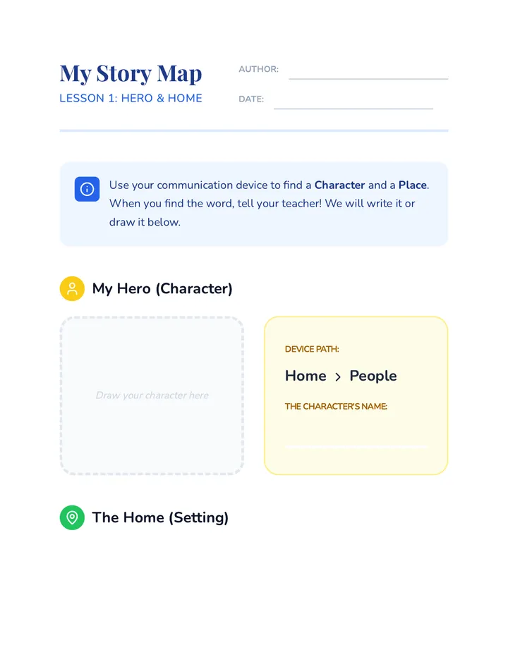Hero and Home Worksheet