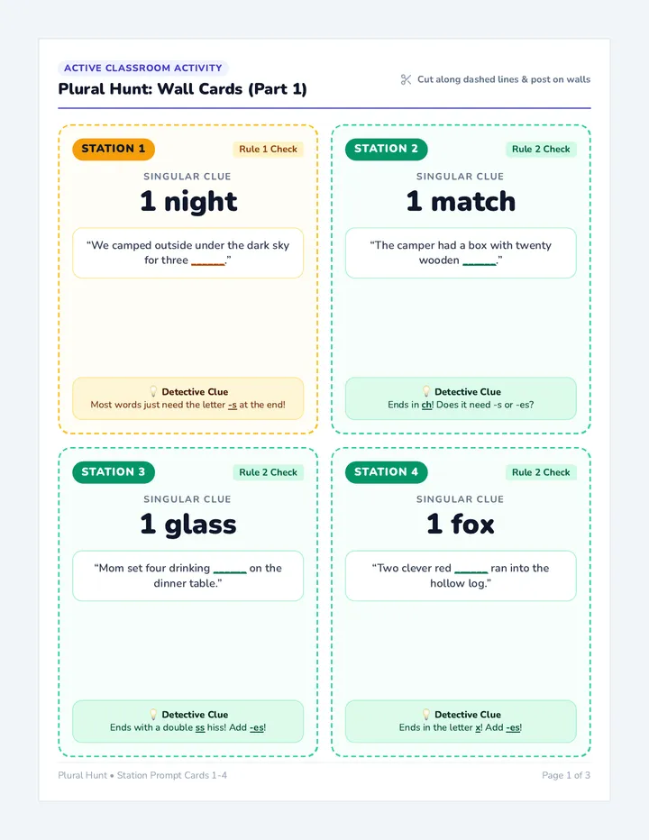 Plural Hunt Station Cards