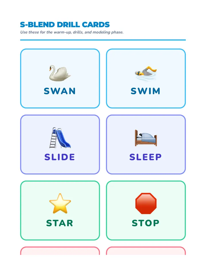 S-Blend Drill Cards