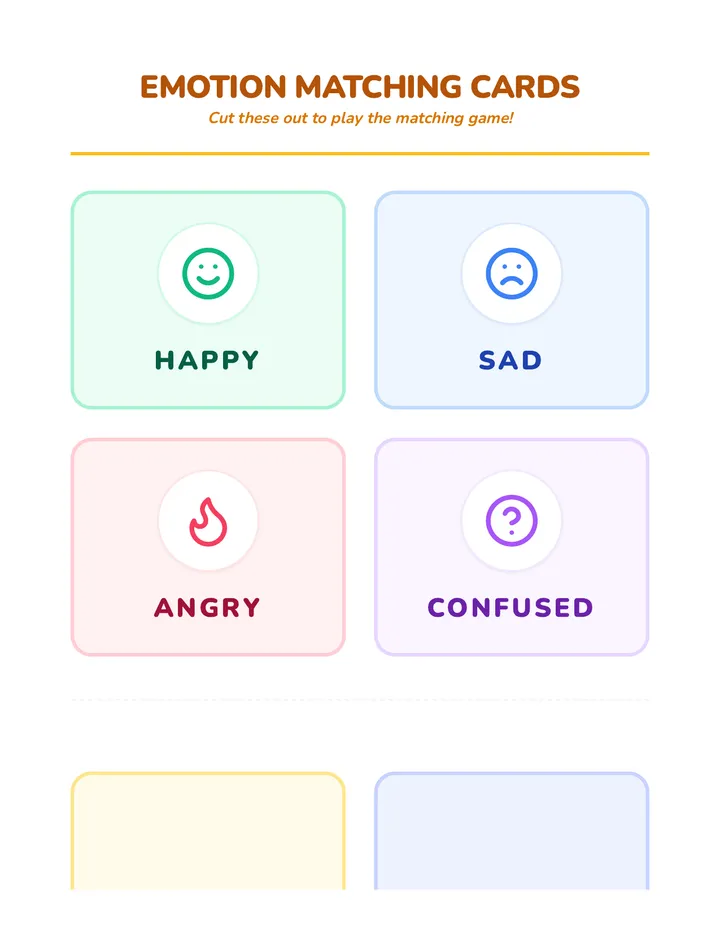 Emotion Matching Cards