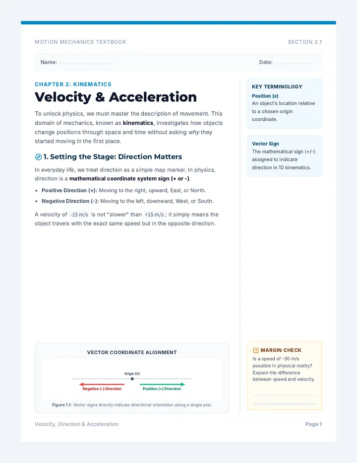 Velocity and Acceleration Reader