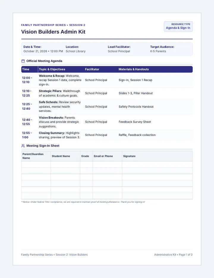 Vision Builders Admin Kit