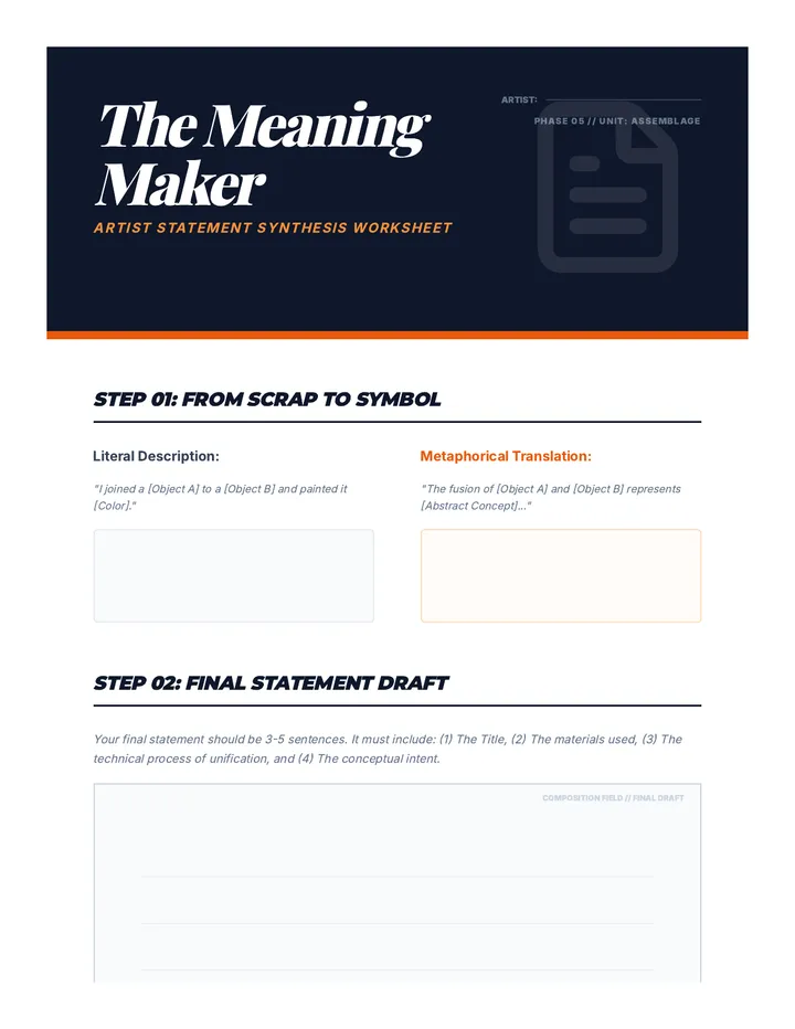 Meaning Maker Worksheet