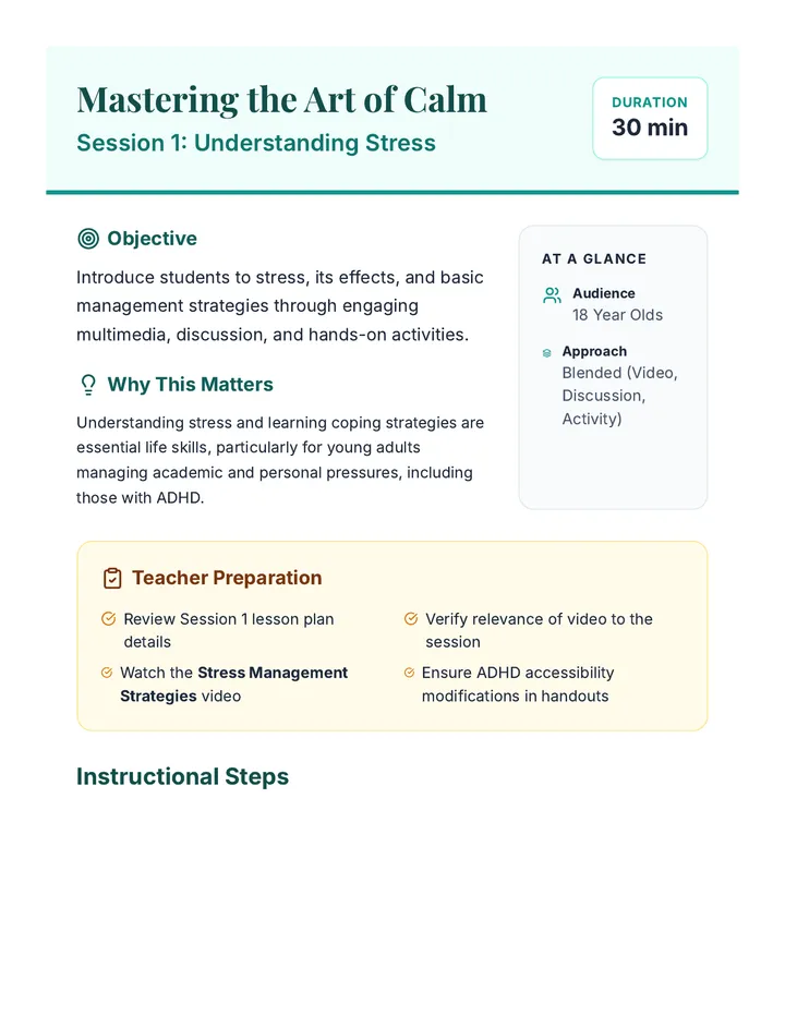 Session 1 Lesson Plan
