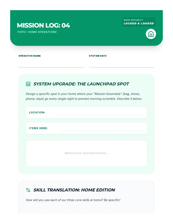 Home Operations Mission Log