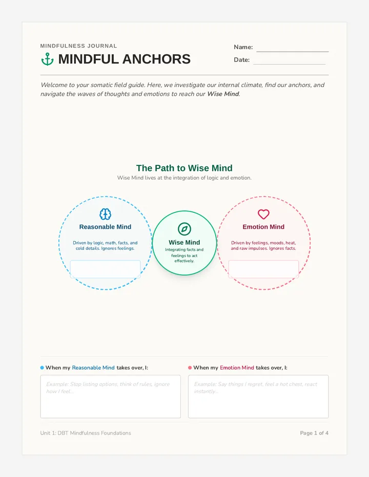 Mindful Anchors Workbook