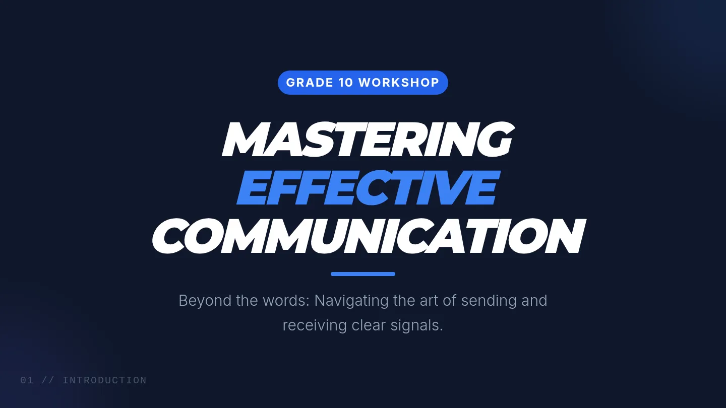 Communicate Clearly Slides