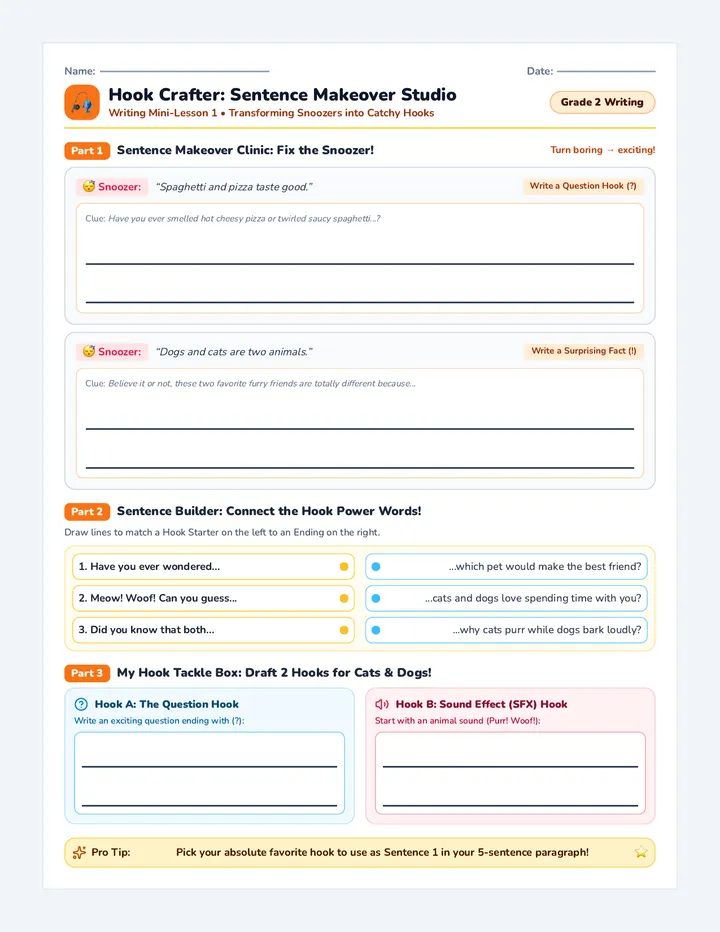 Hook Crafter Worksheet