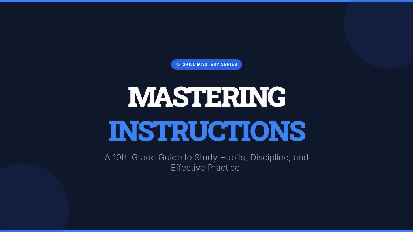 Master Instruction Mastering Instructions • Lesson • Lenny.com