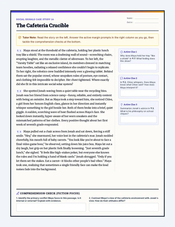 Social Signals Guided Worksheet