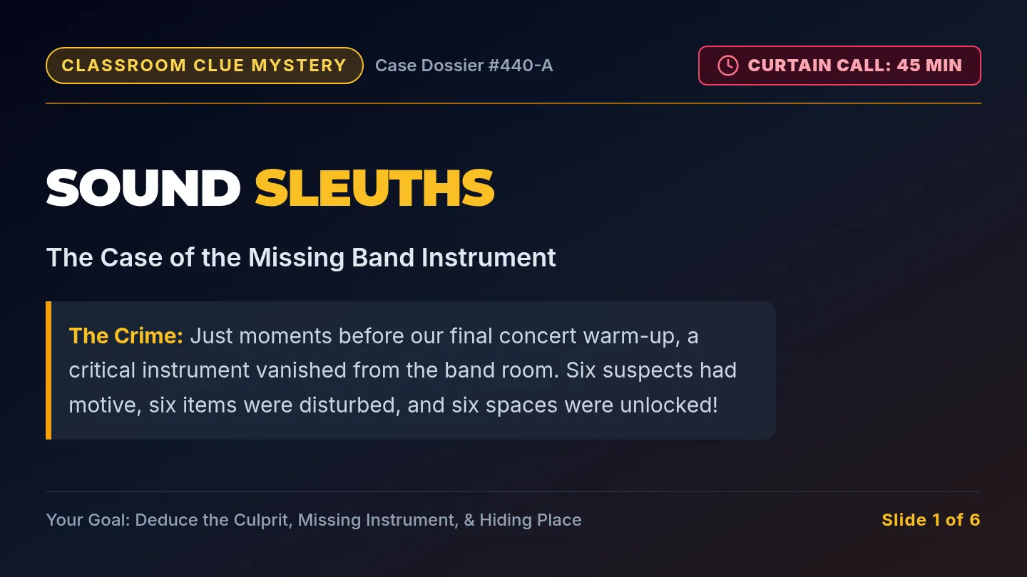 Sound Sleuths Briefing Slides