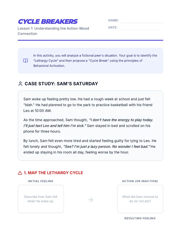 Cycle Breakers Worksheet
