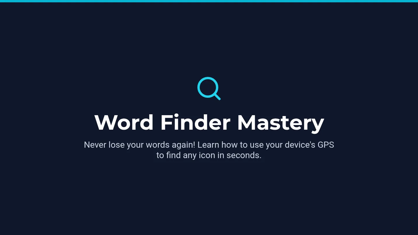 Word Finder Slides