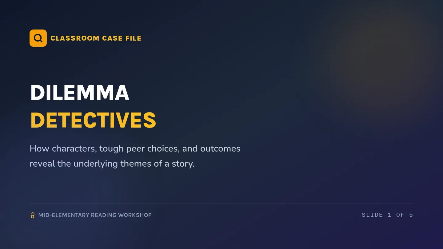 Dilemma Detective Sleuthing Slides