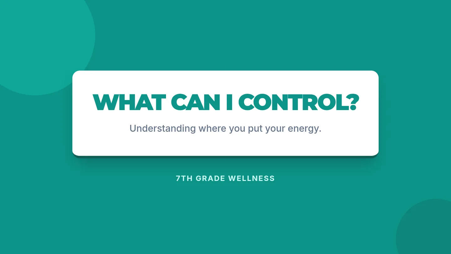 What Can I Control Slide Deck