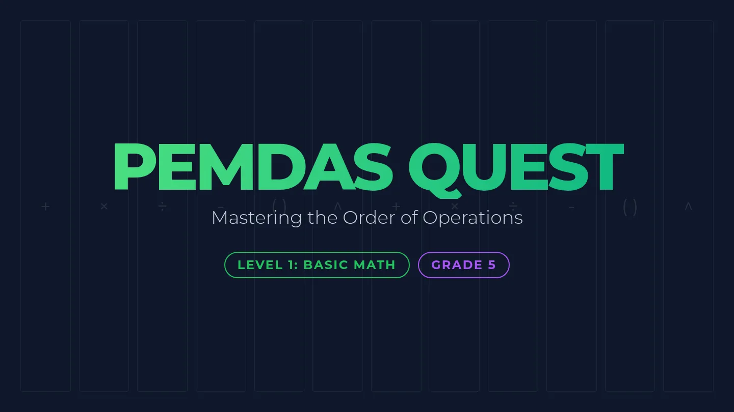 PEMDAS Quest Slides