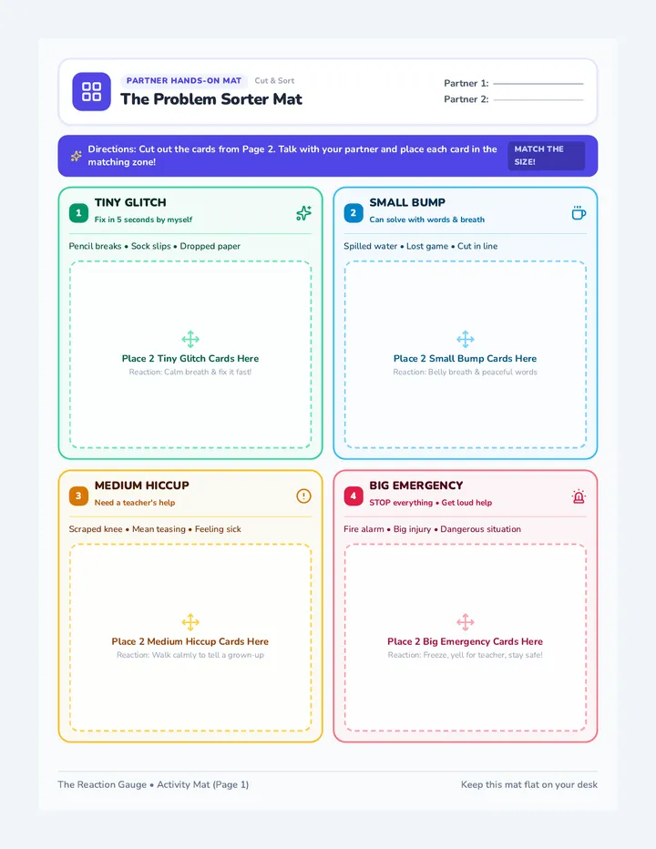 Problem Sorter Activity Mat