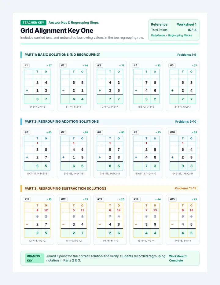 Grid Alignment Key One